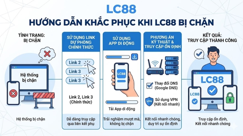 hướng dẫn Các cách mở LC88 bị chặn không nên dùng
